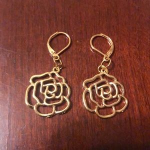 Gold Flower Earrings